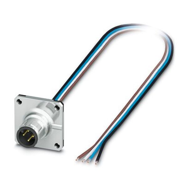 SACC-SQ-M12MS-4CON-25F/0,5 - Device connector front mounting image 1