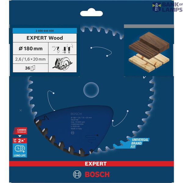 Circular saw blade Expert for Wood 180 x 20 x 2,6 mm, 36 image 1