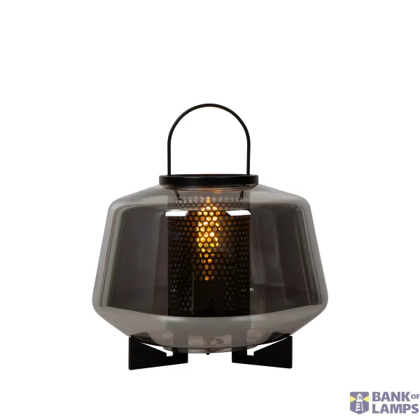 Lucide SISKA - Table lamp - 1xE27 - Smoke Grey image 1