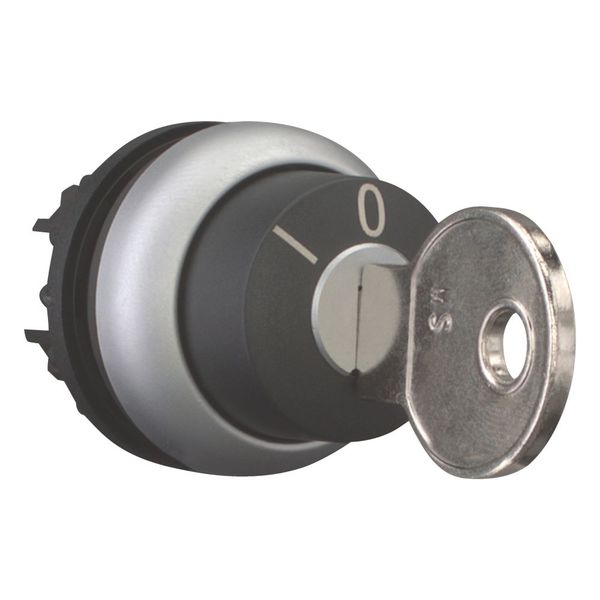 M22-WRS3-MS2 Key-operated actuator, maintained, 3 positions, MS2, Key withdrawable: I, 0, II, Bezel: titanium image 6