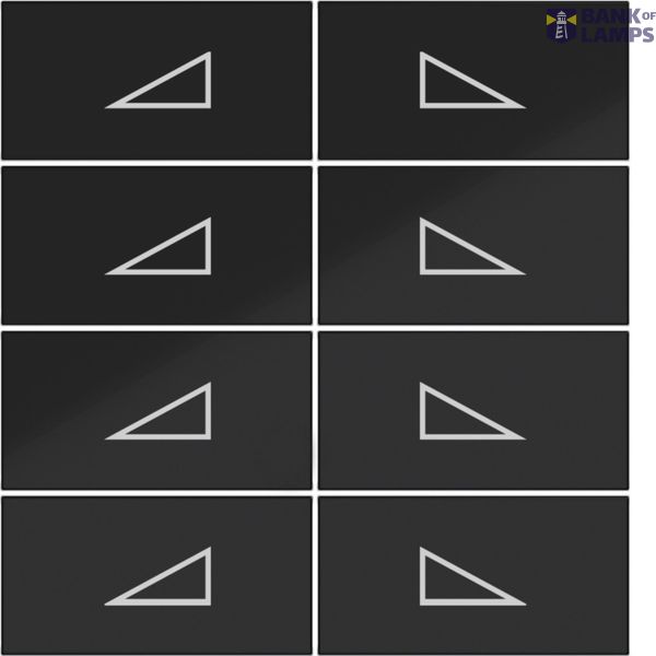 KNX pushbutton cover, 8-V, high/low dimming, A.x/C.x, night black glossy. image 1
