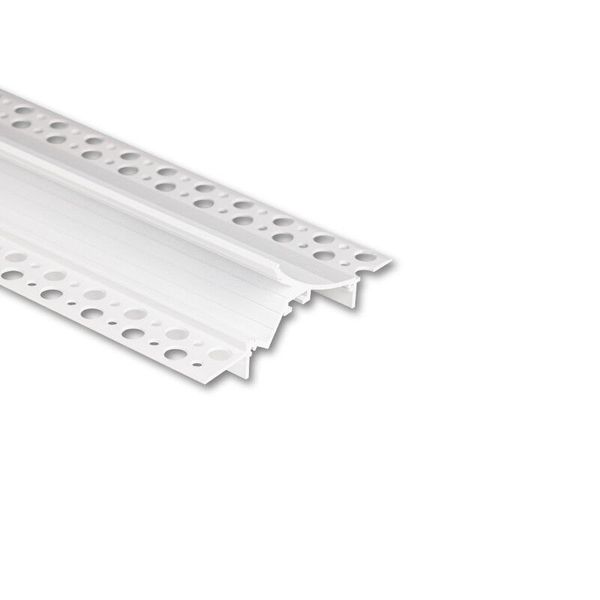 Built-in aluminum profile AP for plasterboard, 96x35mm, without diffuser, white 2m image 1