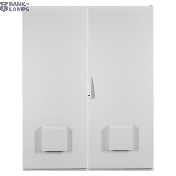 Outdoor cabinet, 2-door IP55, H=2000 W=1200 D=400 mm, RAL7035 image 1