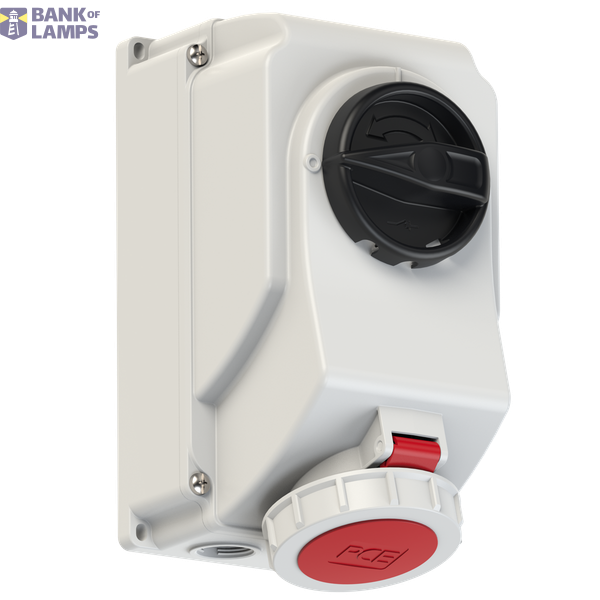 Fixed socket with switch, 16A 5P 6h IP66/67 image 1
