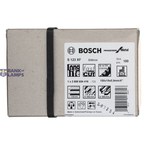Reciprocating saw blade S 123 XF Progressor for Metal 100 pcs. image 1