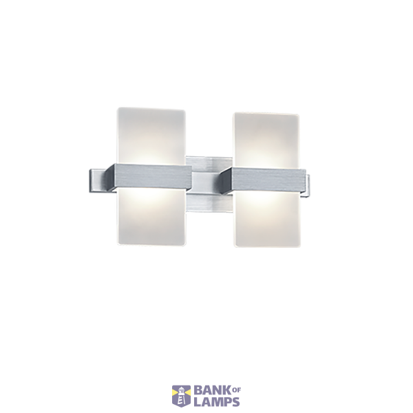 Platon LED wall lamp 2-pc brushed aluminium image 1