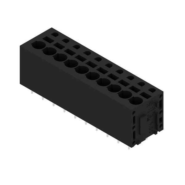 Printed circuit board terminals, 5.00 mm, Number of poles: 10, 180°, Solder pin length (l): 3.5 mm, tinned, black, PUSH IN without actuator, Clamping range, max. : 2.5 mm², Box image 2