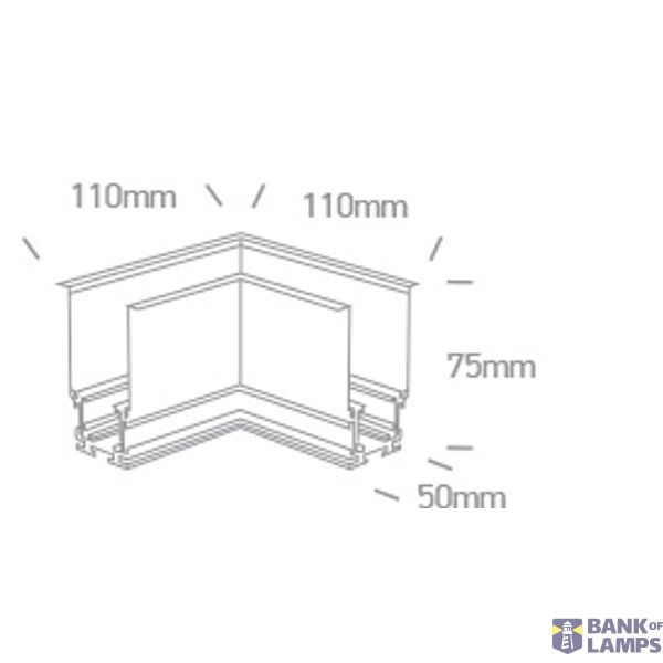 WHITE RECESSED CORNER FOR 42001R / 42002R image 2