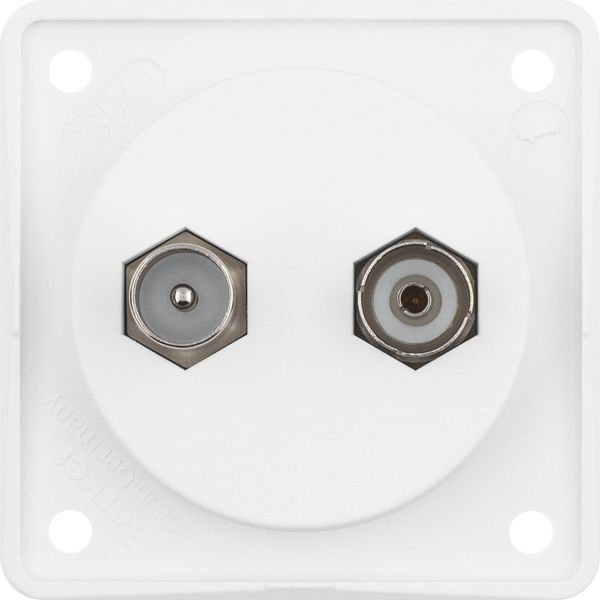 Integro Inserts-Aerial Connector Box TV/Radio, Polar White Matt image 1