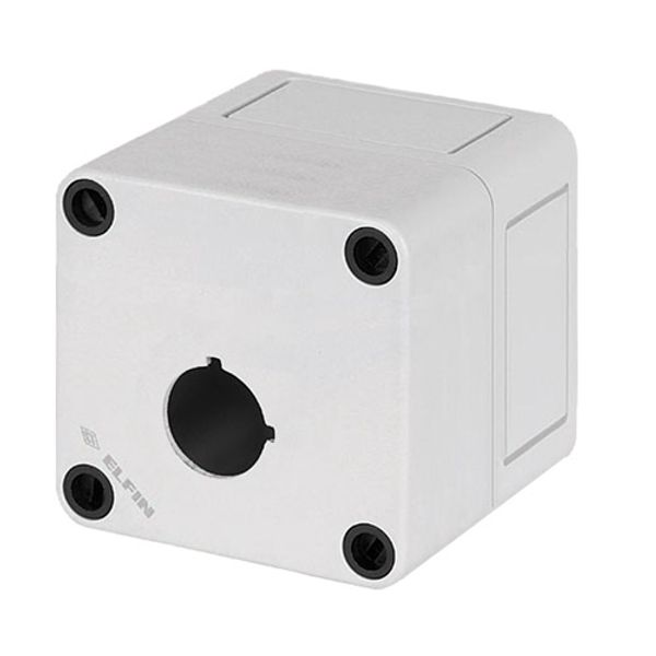 Polycarbonate push-button enclosure 65x65x81, 1 hole Ø 22 image 1