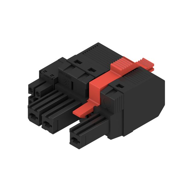 PCB plug-in connector, female plug, 7.62 mm, Number of poles: 3, 180°, PUSH IN with actuator, PUSH IN without actuator, Clamping range, max. : 10 mm², Box image 3