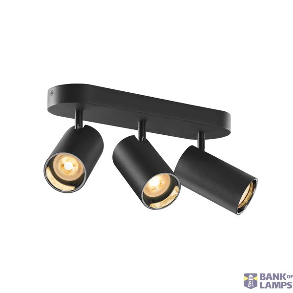 ASTO TUBE, ceiling-mounted light, cylindrical, GU10, 3x max. 10 W, black image 3