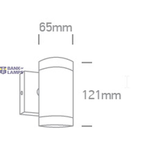 RUST BROWN WALL GU10 10W IP54 image 2