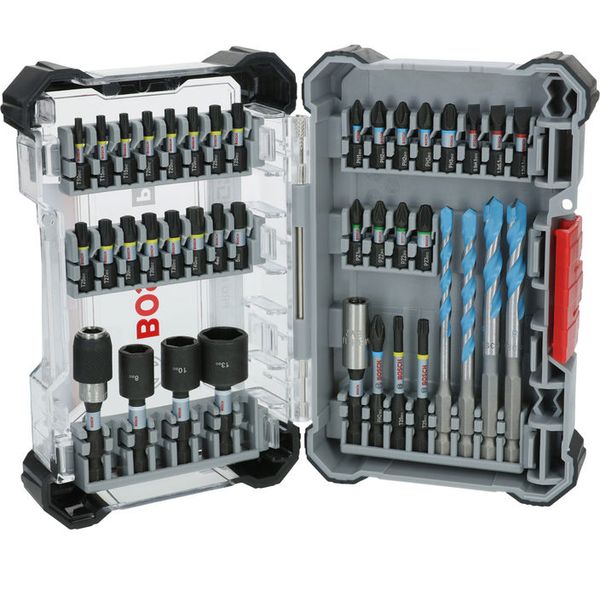 PRO Impact Screwdriving and Multiconstruction Drilling Mixed Set, 40 pcs image 1