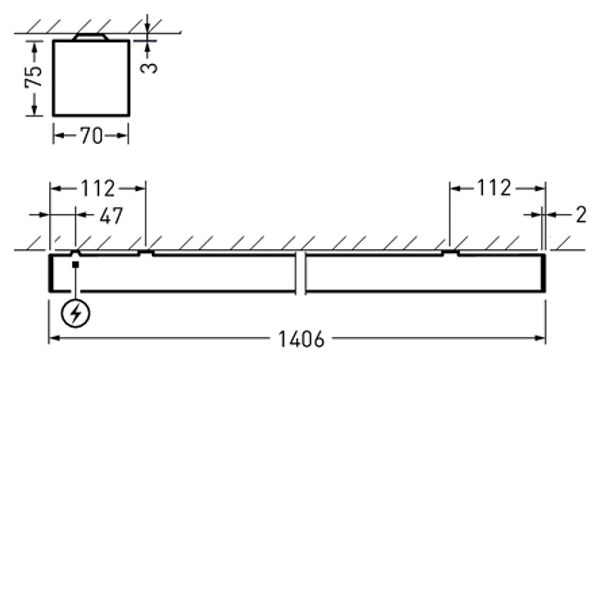 Surface-mounted luminaire Finea D Diffuser White rectangular ETDD 32W 3281lm Lambertian (L) IK03 3 SDCM image 1