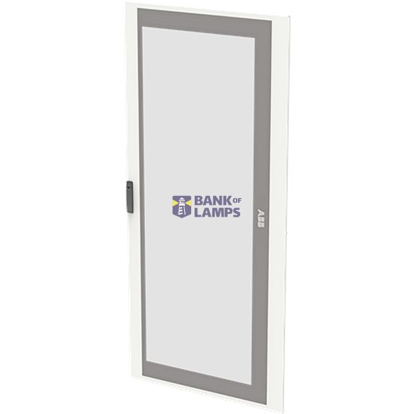 Transparent door 3PW/12GU, RAL7035 image 1