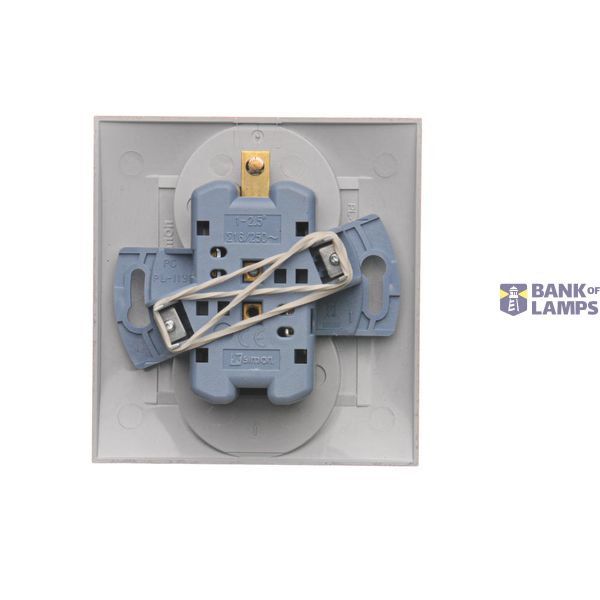 Three positions (1-0-2) single roller blind switch, 10A, light gray matt image 1