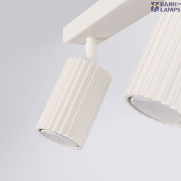 CEILING STRIP WITH TWO MOVABLE BEIGE SPOTLIGHTS FOR HALLWAY, CARBON SERIES 2XGU10 image 3