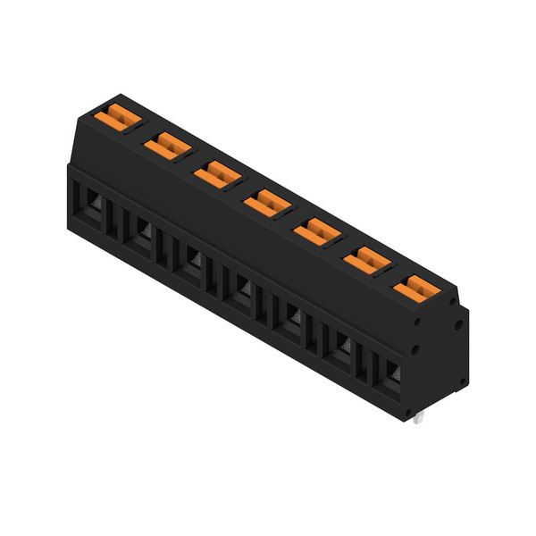 Printed circuit board terminals, 7.50 mm, Number of poles: 7, 90°, Solder pin length (l): 3.5 mm, tinned, black, PUSH IN with actuator, Clamping range, max. : 2.5 mm², Box image 4