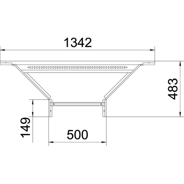 SLAA 1150 R3 FT Add-on tee for cable ladder 110x500 image 2