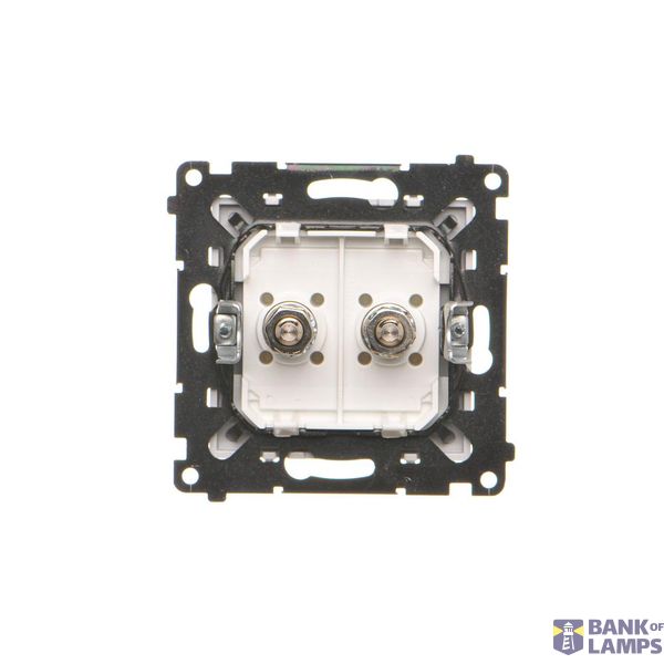 Single plug socket for the IP44 version with Schuko earthing - without frame gasket - transparent flap, white, 16A image 1