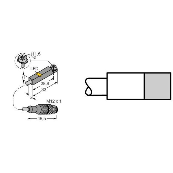 Magnetic Field Sensor For Pneumatic Cylinders   BIM-INT-Y1X-H1141 image 1