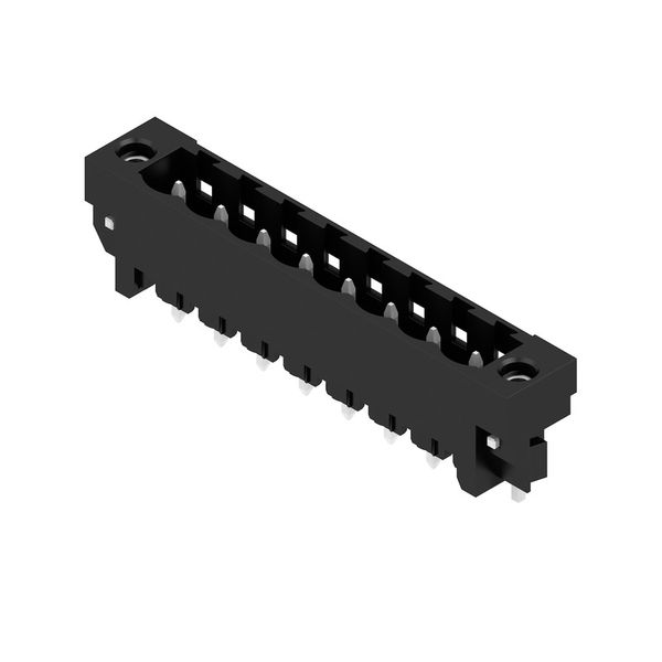 PCB plug-in connector, male header, Solder flange, THT solder connection, 5.08 mm, Number of poles: 8, 180°, Solder pin length (l): 3.2 mm, tinned, black, Box image 2