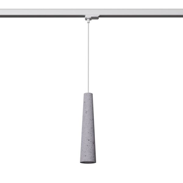 HANGING LAMP 3 PHASE ELECTRA CONCRETE GU10 3000K 7W 510LM WHITE image 1
