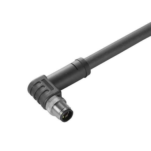 Power cable, One end without connector, M12, Number of poles : 4, 5 m, pin, 90&deg;, Shielded: No, LED: No, Sheath material: PUR, Halogen: No image 2