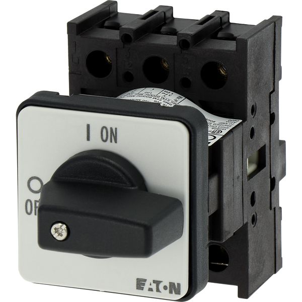 P1-25/E On-Off switch, P1, 25 A, flush mounting, 3 pole, with black thumb grip and front plate image 9