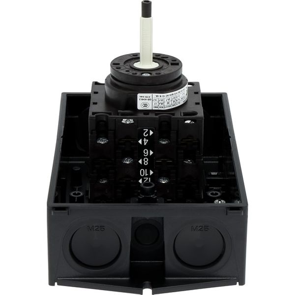 T3-4-15682/I2/SVB-SW Main switch, T3, 32 A, surface mounting, 4 contact unit(s), 6 pole, 1 N/O, 1 N/C, STOP function, With black rotary handle and locking ring, Lockable i image 5