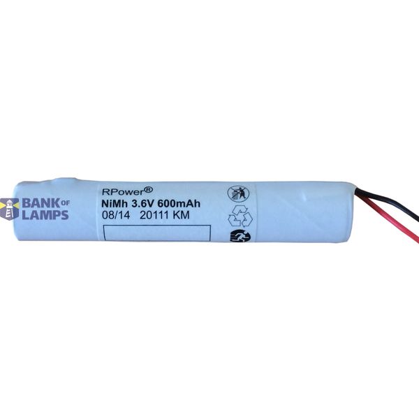 Accu NiMH3,6V 0,6Ah for self-contained luminaires LED 3h image 1