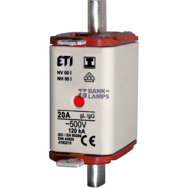 NV 00 ISO gG 20A / 500V image 1