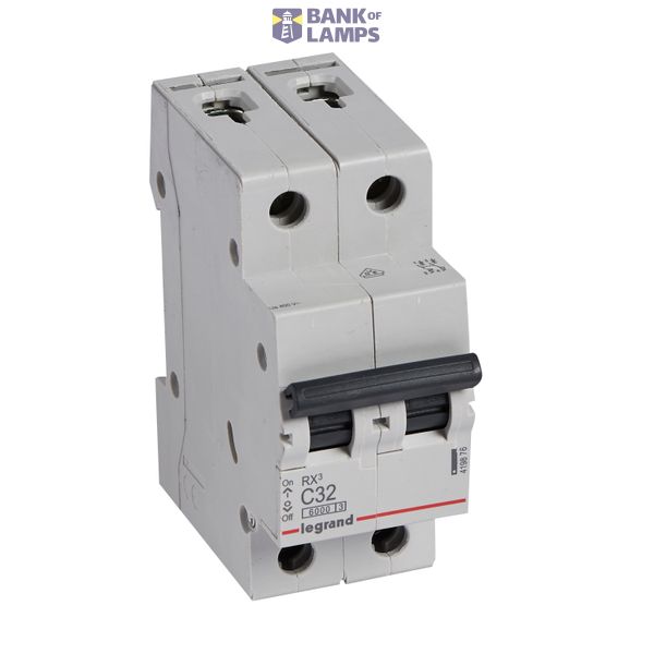 MCB RX³ 6000 - 2P - 230/400V~ - 63 A - C curve - prong-type supply busbars image 2