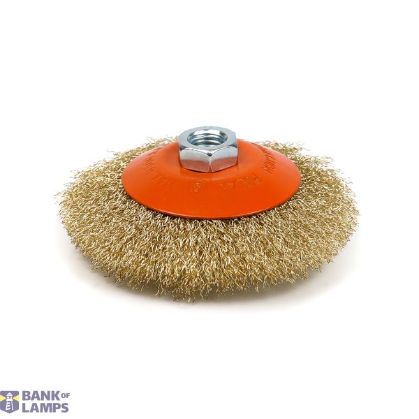 Bevel brush Trapezoid  M14,115mm (crimped wire) image 1