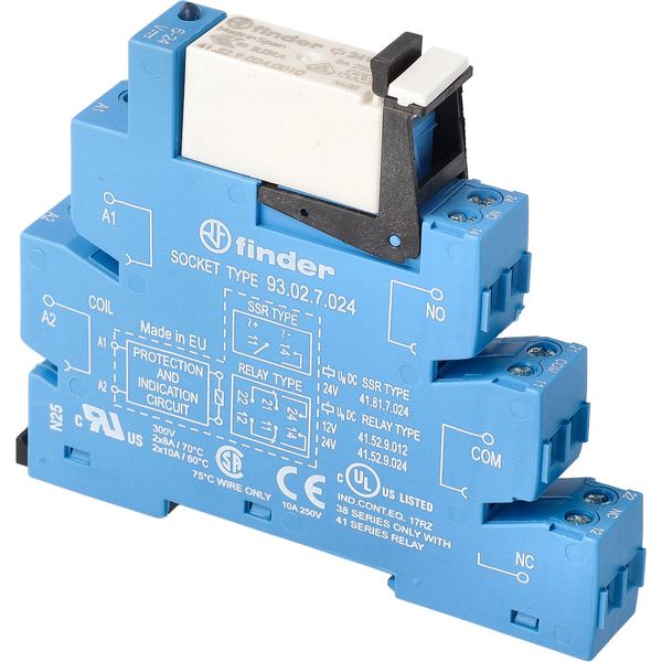 Rel. interface EMR screw 14mm.2CO 8A/60VDC/SEN/AgNi (38.52.7.060.0050) image 5