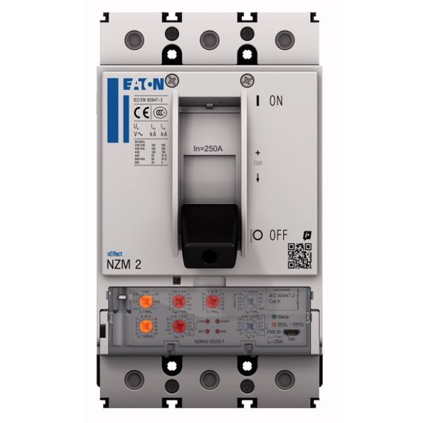 NZMN2-VX250-T NZM2 PXR20 circuit breaker, 250A, 3p, Screw terminal, earth-fault protection image 1