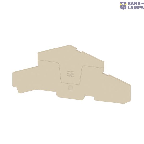 End plate for terminals, dark beige, Height: 126 mm, Width: 5.1 mm, V- image 1