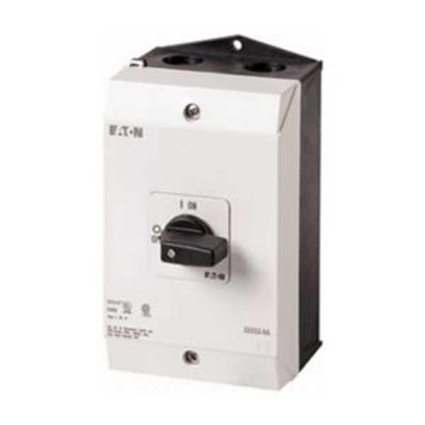 P1-25/I2-NA On-Off switch, P1, 25 A, surface mounting, 3 pole, with black thumb grip and front plate, UL/CSA image 2