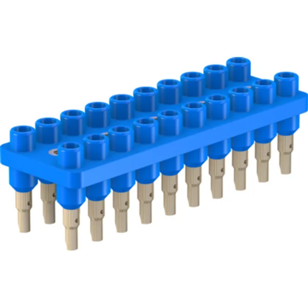 4.5 mm socket header, solder connection, blue, 63.9358-23 image 1