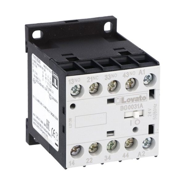 Control relay with AC coil 60Hz, 24VAC, 3NO and 1NC image 1