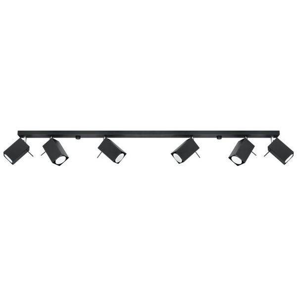 CEILING LAMP MERIDA 6L BLACK GU10 6X40W IP20 image 1