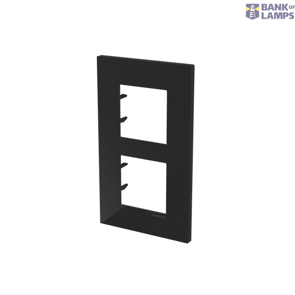 Frame 2-gang / 2+2-modules - Niessen logo - S - Tacteo Black image 2