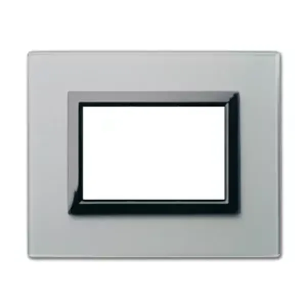 VERA44 GLASS FRONT PLATE S. GREY 3M image 1