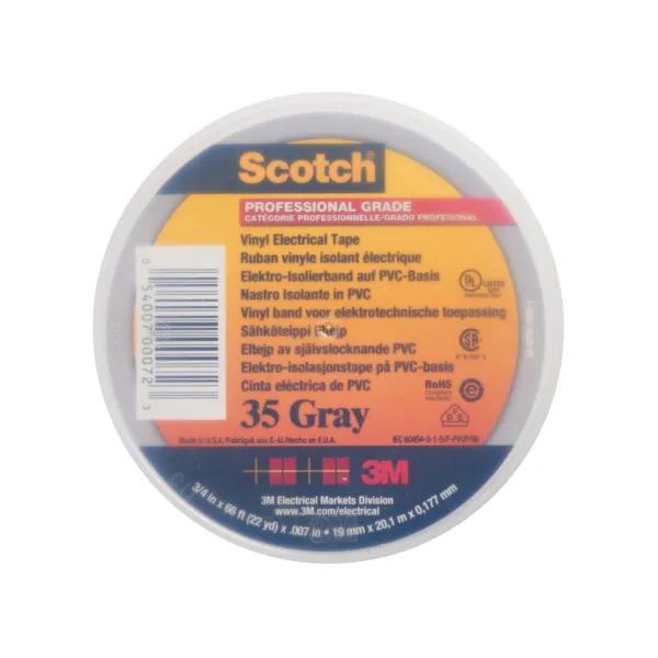 Scotch® Vinyl Color-Coding Electrical Tape 35, Grey, 19 mm x 20 m image 5