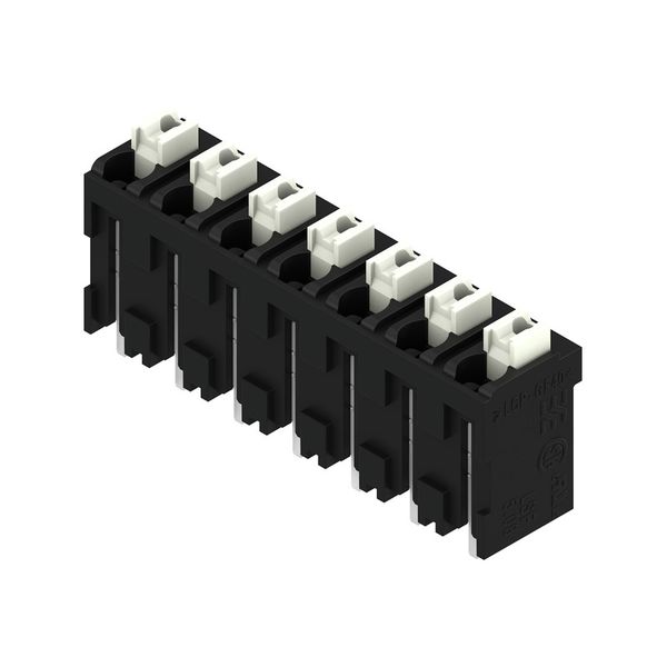 Printed circuit board terminals, 5.08 mm, Number of poles: 7, 180°, Solder pin length (l): 1.5 mm, black, PUSH IN with actuator, Clamping range, max. : 1.5 mm², Tube image 6