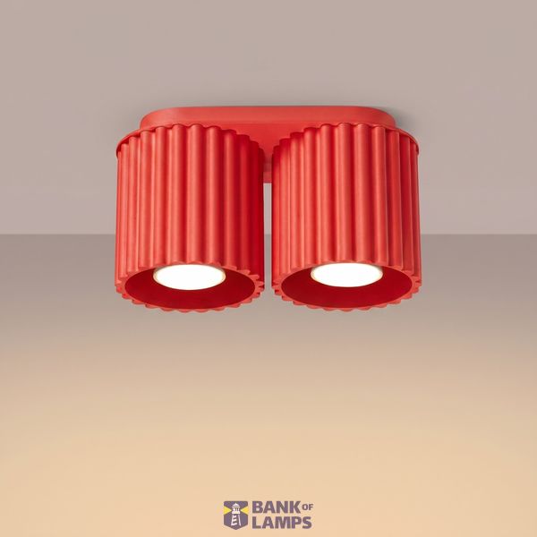 Ceiling lamp AURA 2 red GU10 image 10