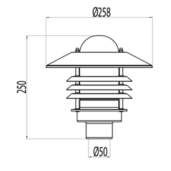 Pole mount. luminaire AVG01AP 75W E27 AP image 3