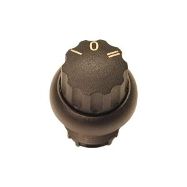 M22S-W3 Changeover switch, RMQ-Titan, With rotary head, momentary, 3 positions, inscribed, Bezel: black image 2