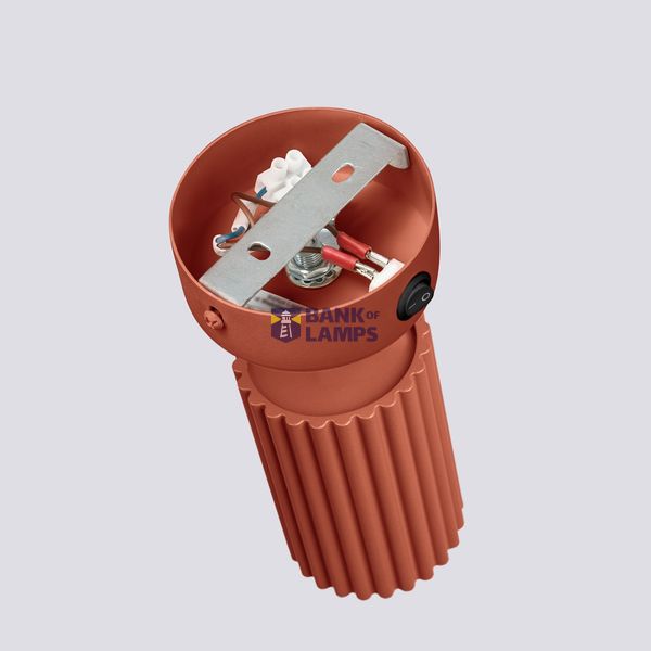 MODERN WALL LAMP WITH A RED GROOVED SWITCH, KARBON FAMILY image 4